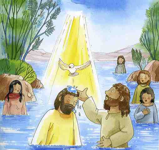 John baptising Jesus