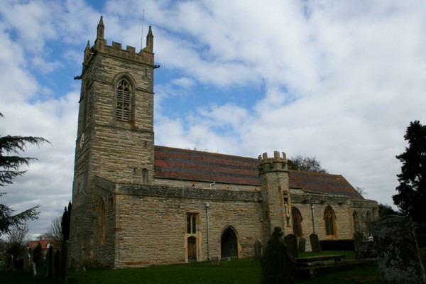 View of the south side of the church